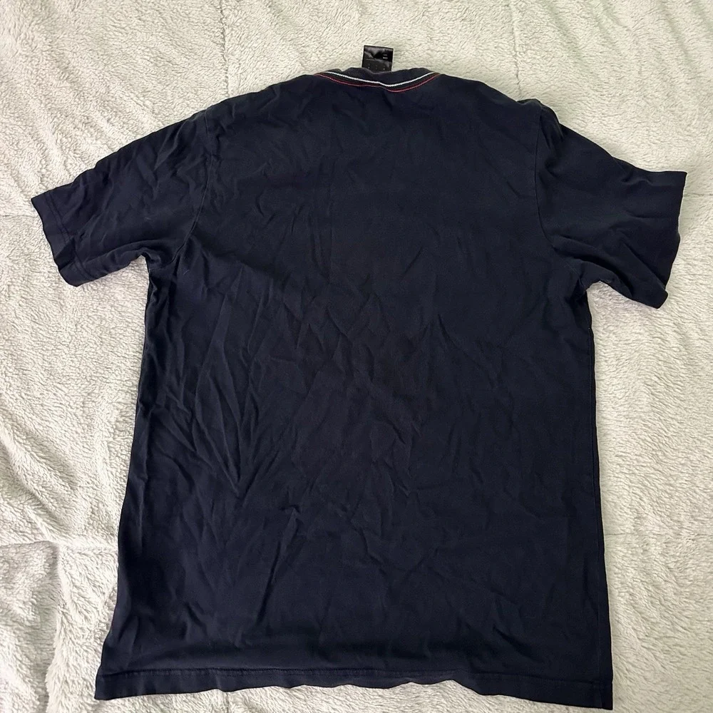 Navy Blue Adidas T Shirt With Camo Pattern Medium